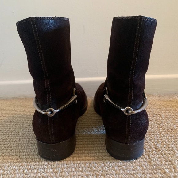 Gucci Labrador Cocoa Brown Suede Boots size 40.5 - Picture 3 of 13